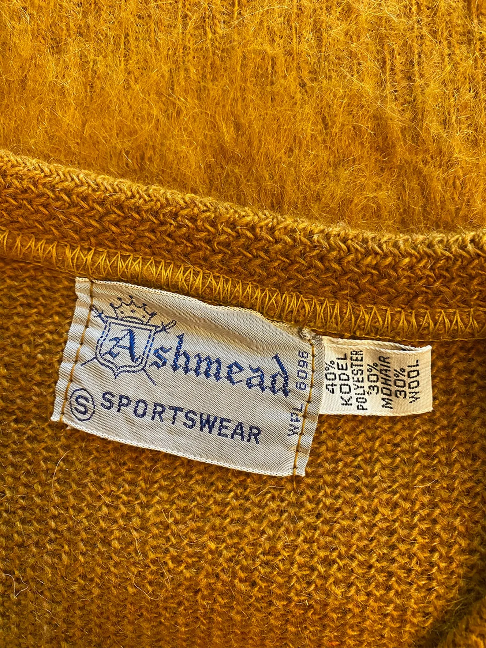 1960's Ochre Mohair Sweater