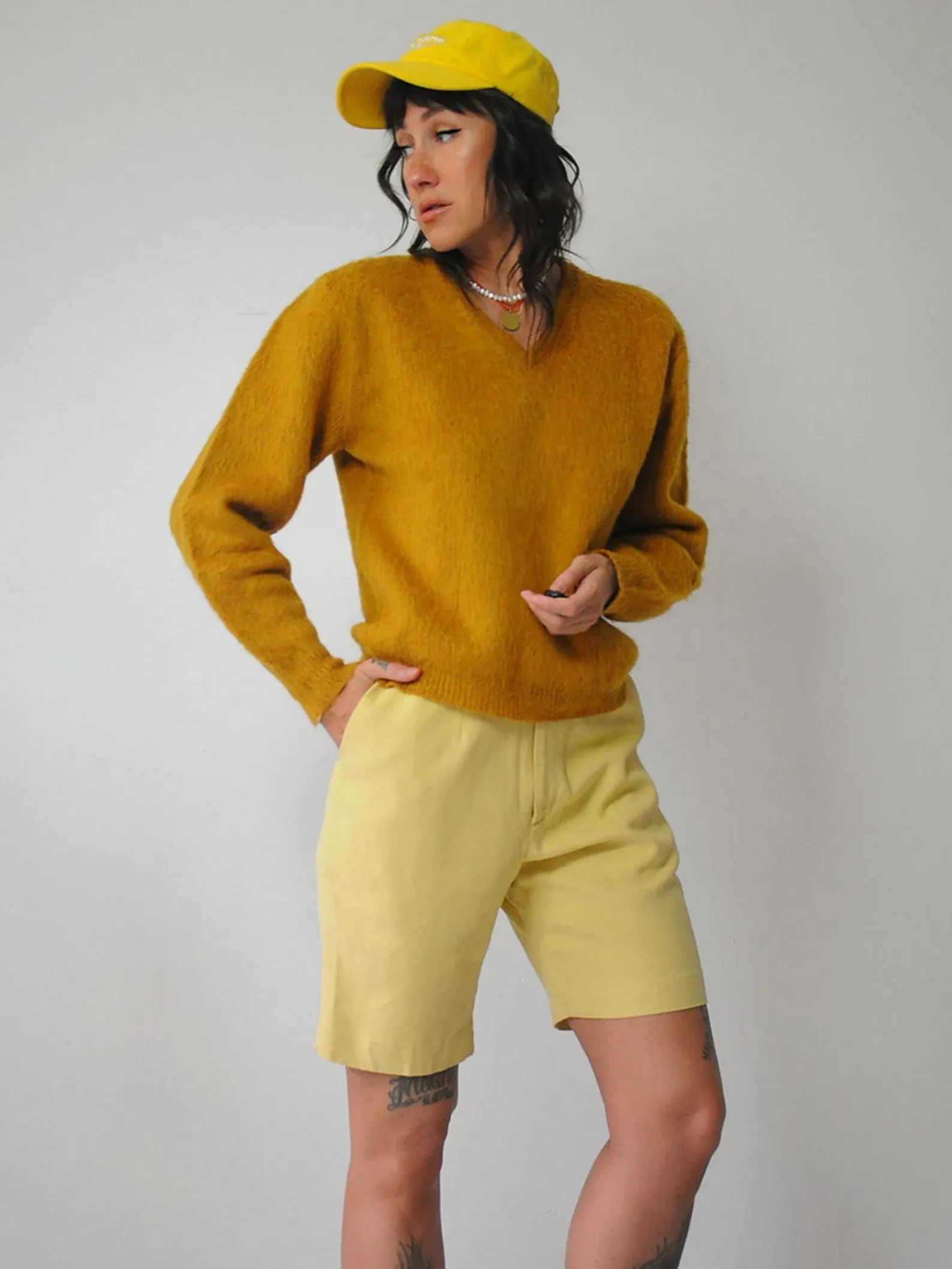 1960's Ochre Mohair Sweater