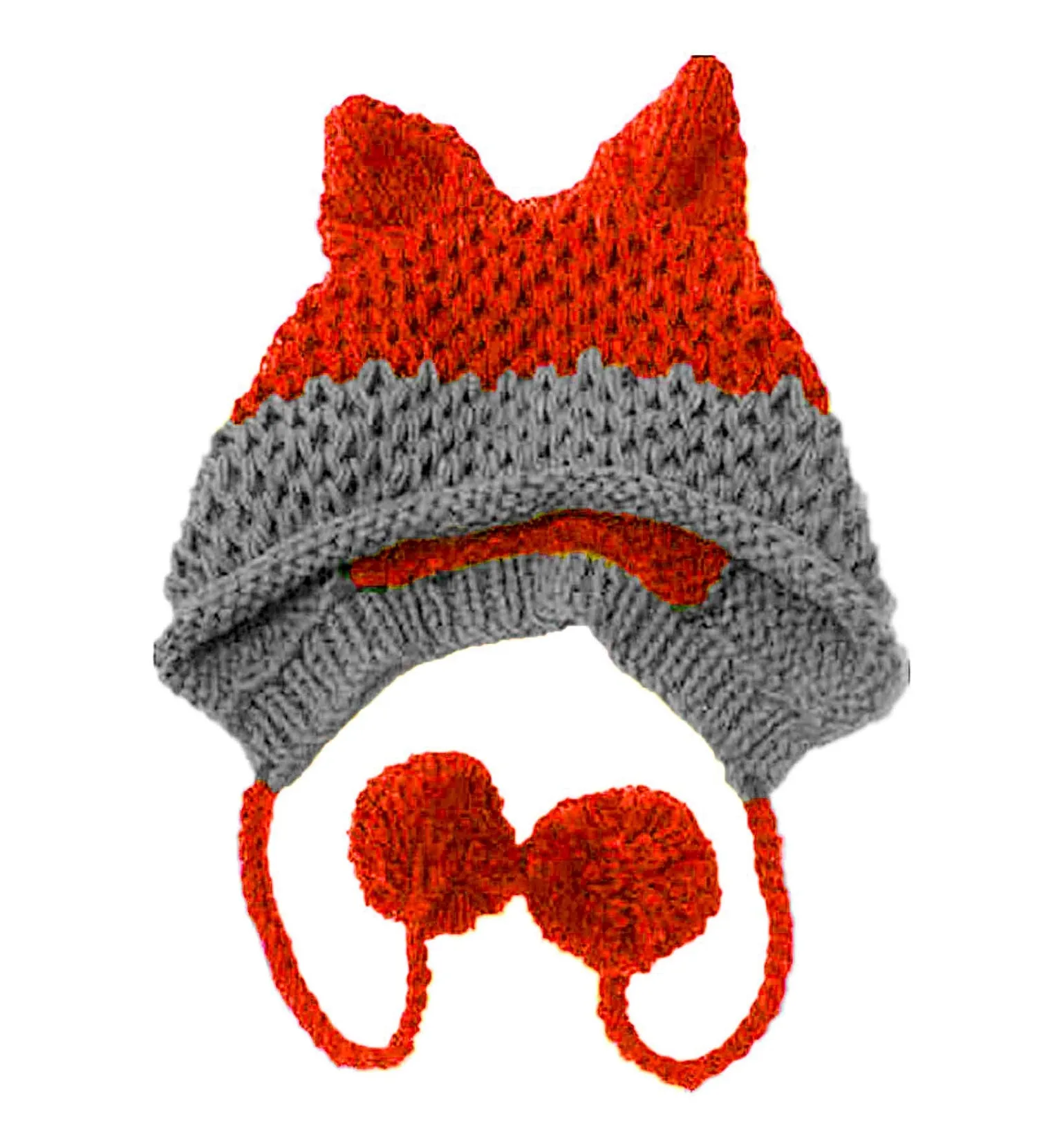 Cute Fox Ears Beanie Winter Warm Handmade Knit Hat