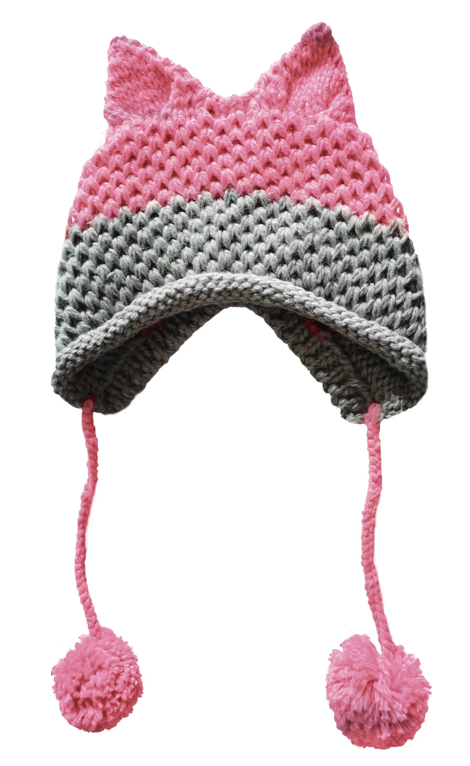 Cute Fox Ears Beanie Winter Warm Handmade Knit Hat