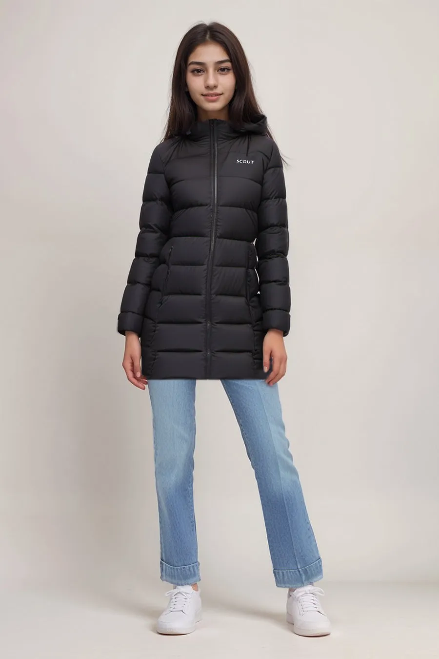 Girls Down Coat Scout Valerie - Black