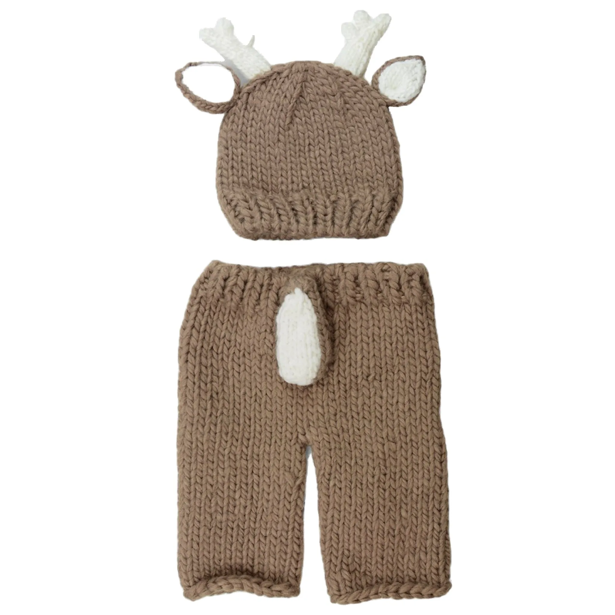 Hartley Deer Newborn Knit Set