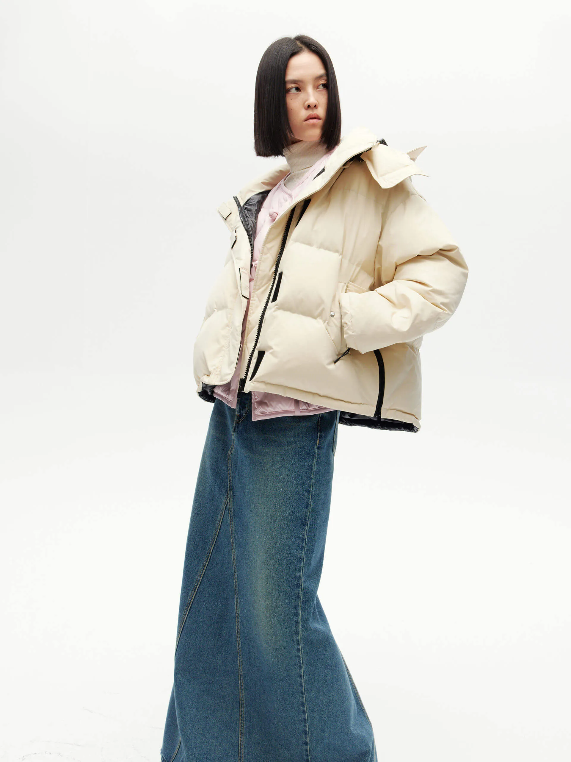 Hooded Short Down Jacket