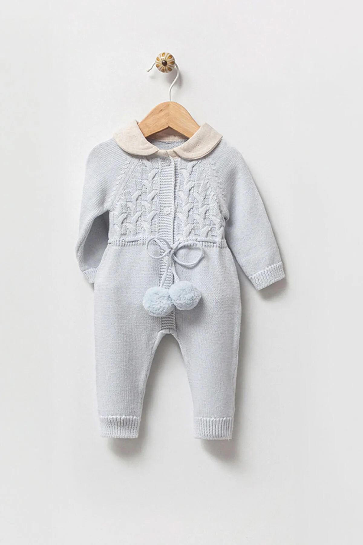 Lewis Baby Blue Newborn Coming Home Set / Linen Collar (5 Pcs)