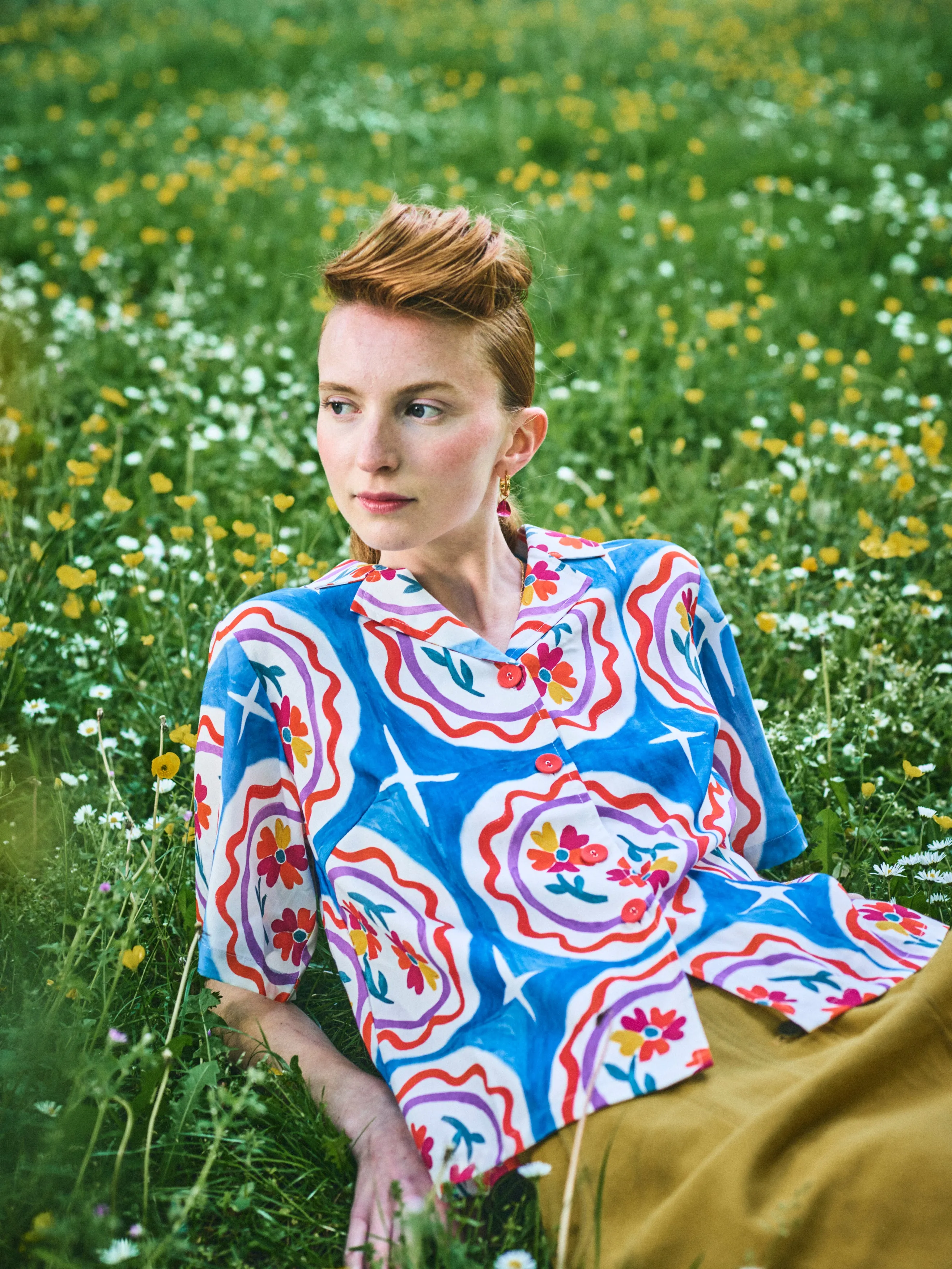 Lowie Lyocell Plate Print Shirt