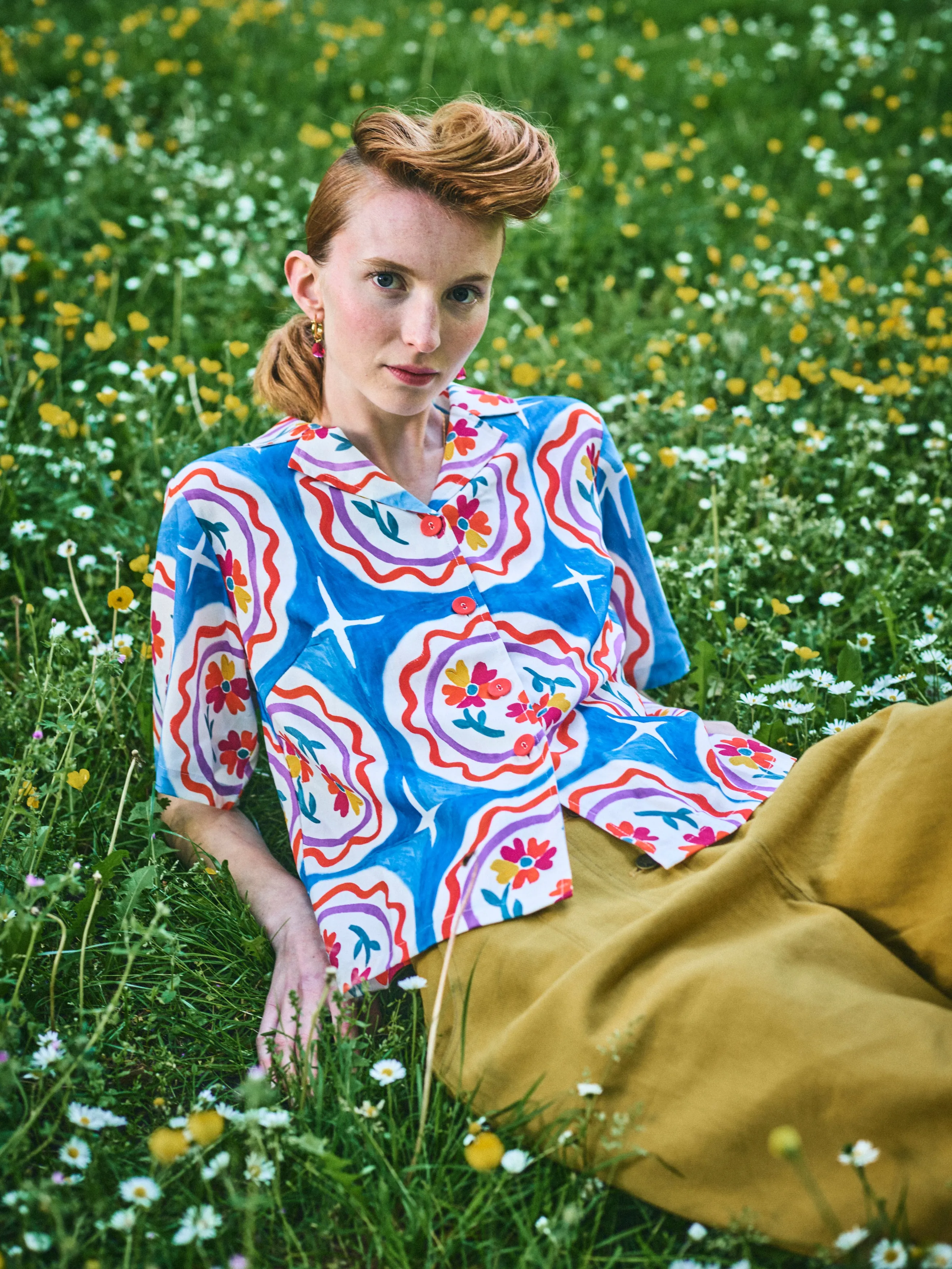 Lowie Lyocell Plate Print Shirt