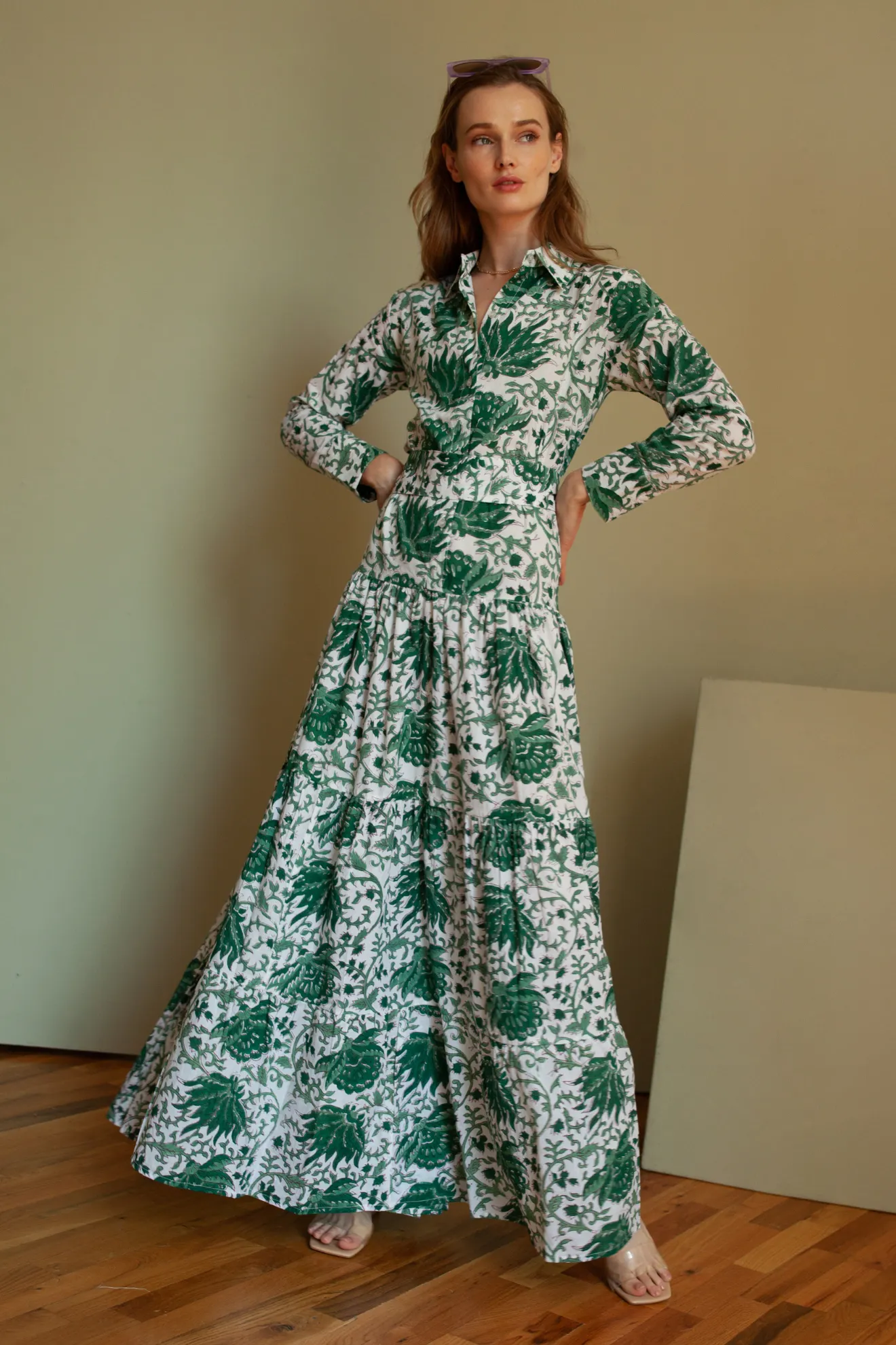 Meredith Floral Dress Green