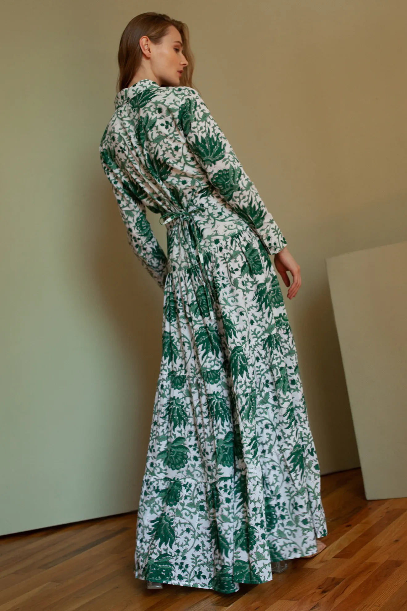 Meredith Floral Dress Green