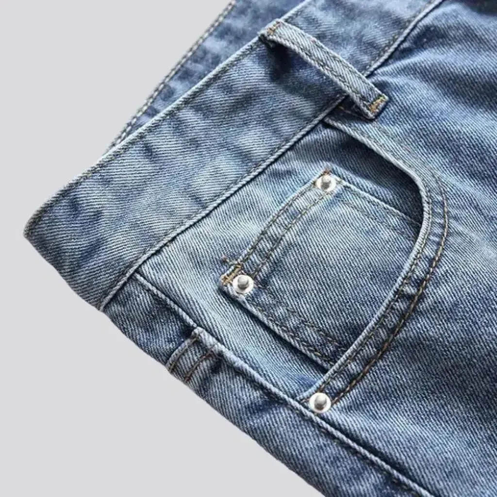 Mid-waist men's grunge jeans