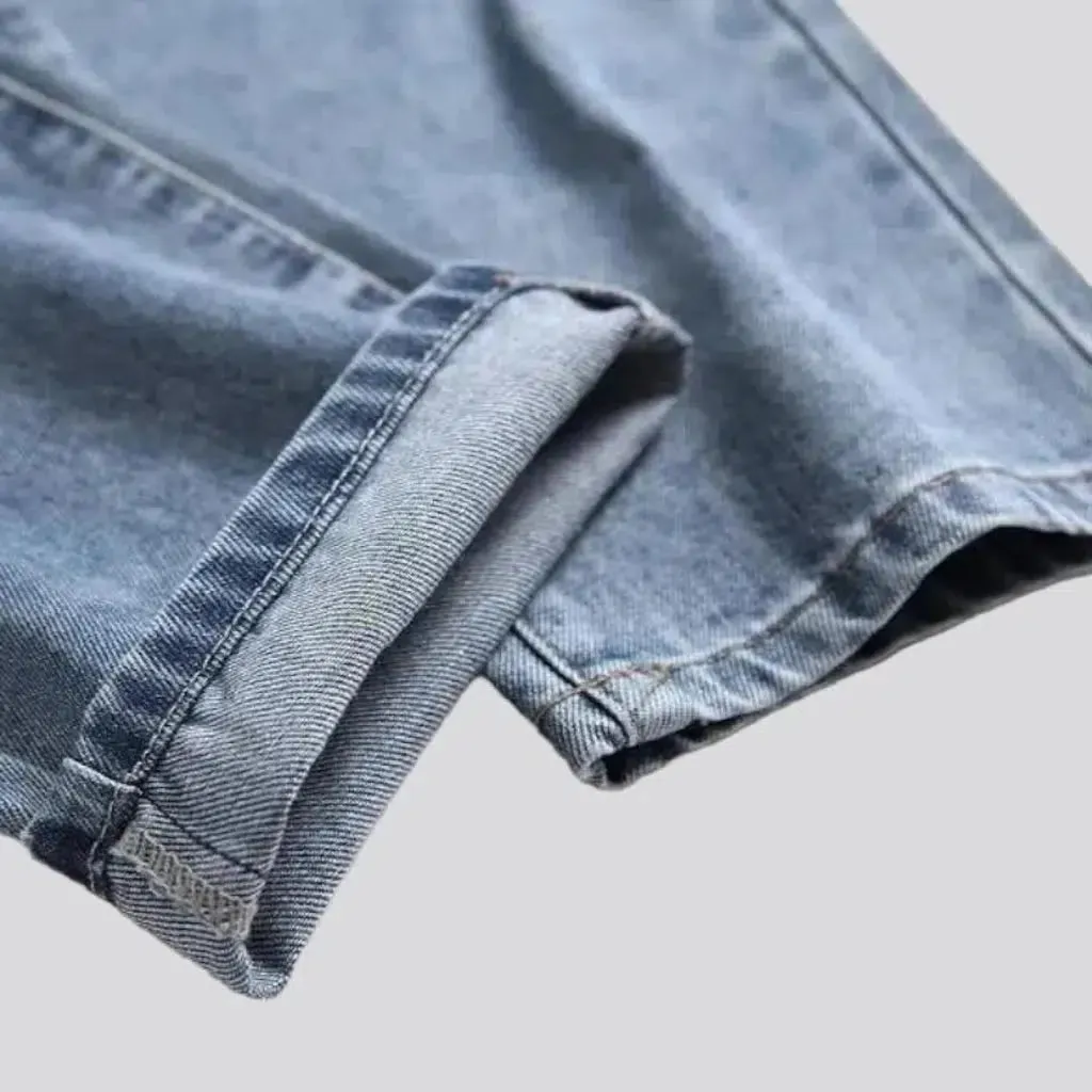 Mid-waist men's grunge jeans