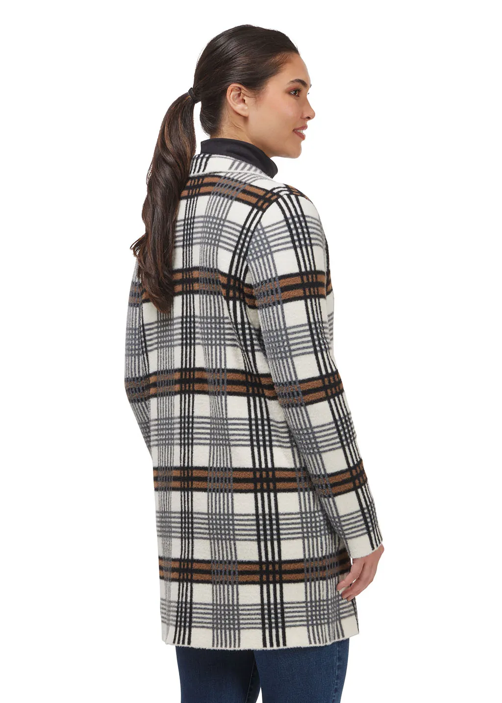 Plaid Sweater Jacket