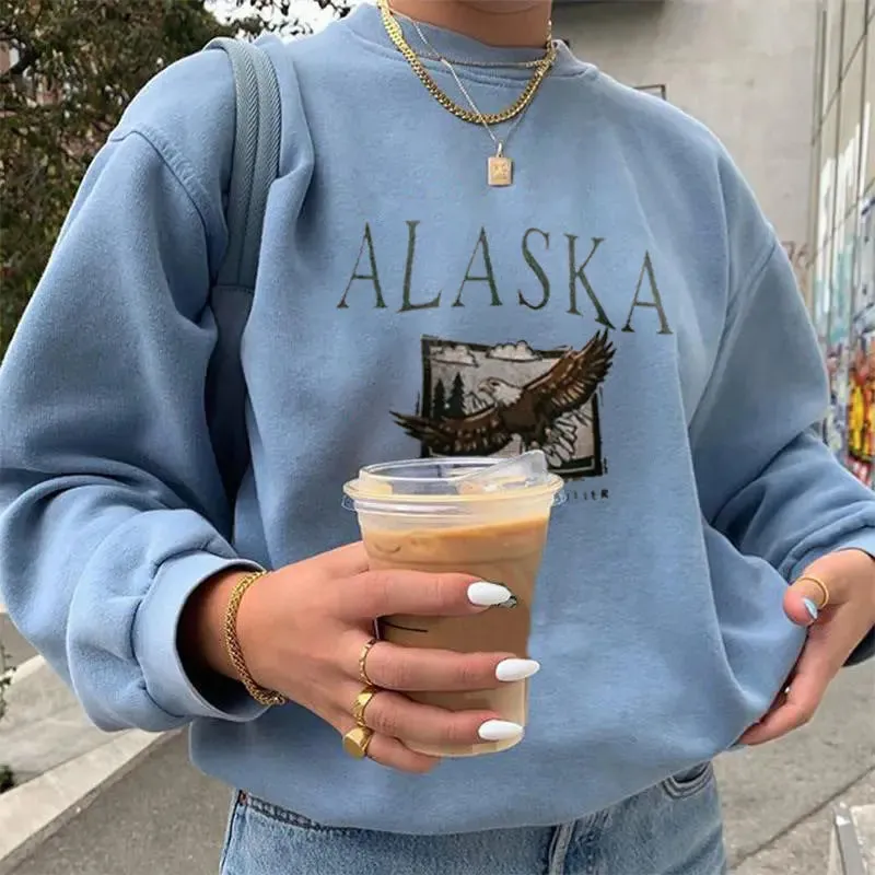 Printed Pullover Casual Loose Sweatshirt