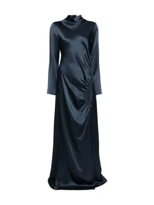 Ruched Satin Dress