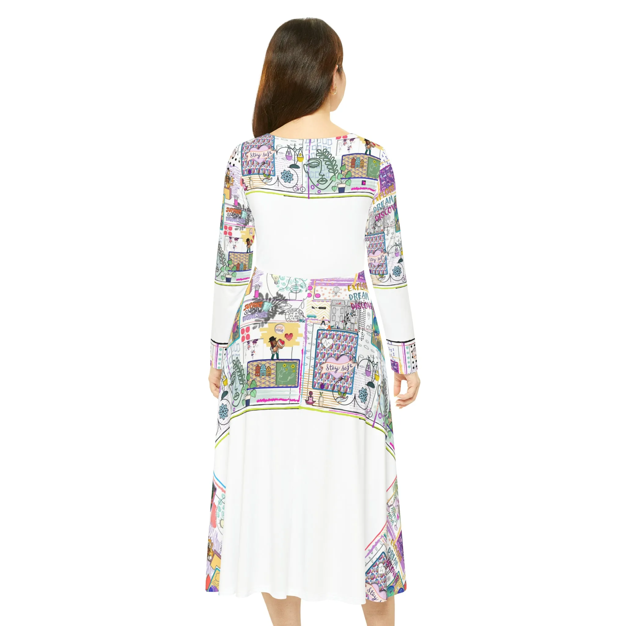 Women's Long Sleeve Dance Dress CHIC & CHEERFUL